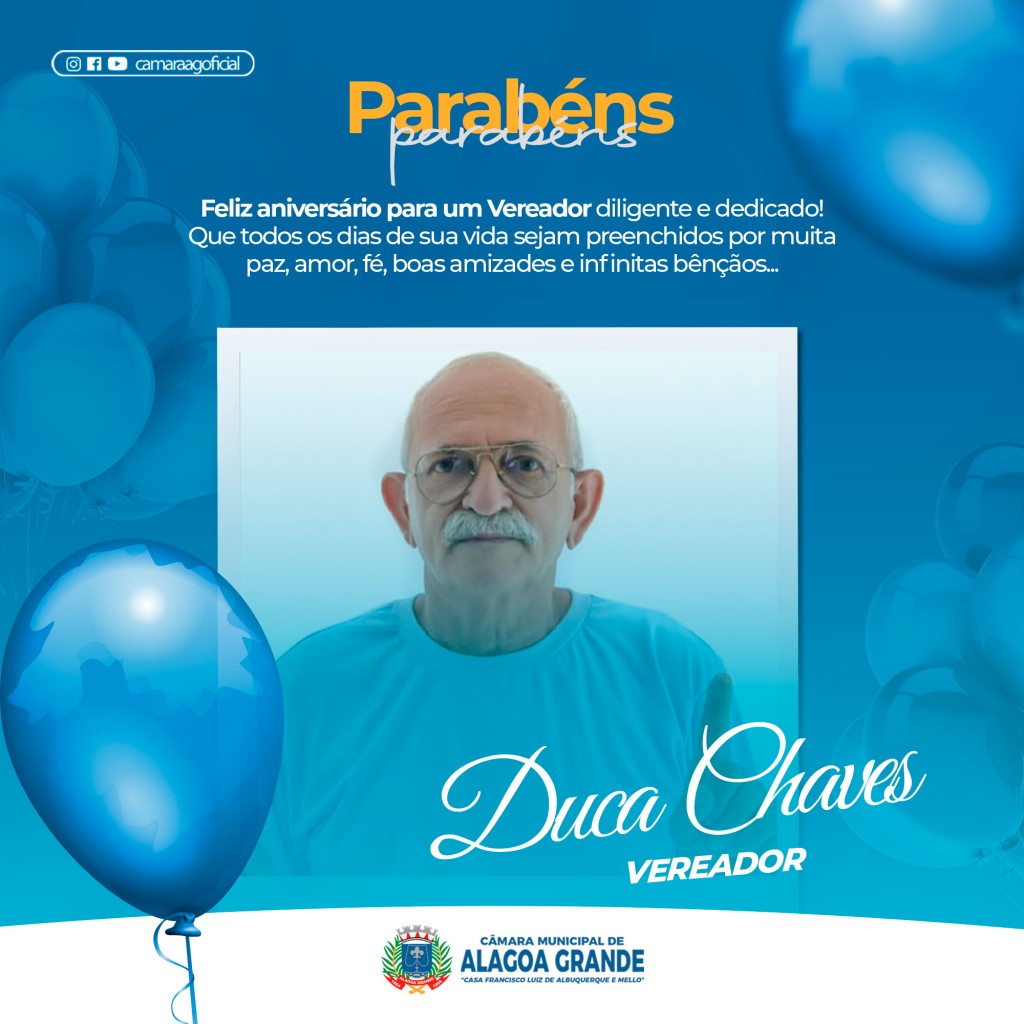 Parabéns Vereador Duca Chaves